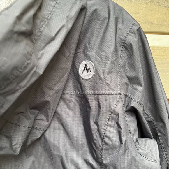 Marmot Women's PreCip Eco Jacket Size S Black Waterproof Taped Seams Hood - Picture 6 of 12